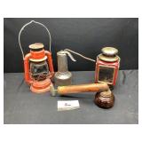 Lantern, Sprayer & Oil Can