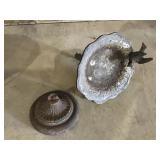 Broken Cast iron Bird Bath