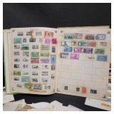 Geographic Stamp Album & Loose letters