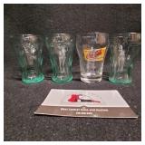 Lot of 4 Mini Coca Cola Glasses