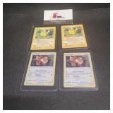 Lot of 4 Pikachu & Eevee Pokemon Cards