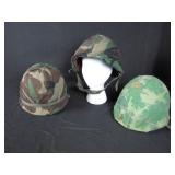 (3) Military Metal Helmets