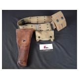 1918 Military Belt & Leather Holster