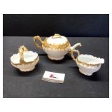Teapot, Cream & Sugar Stamped France