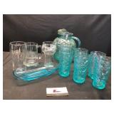 Glass Cups & Pitcher