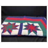 Red Green Blue Amish Quilt