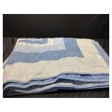 Blue & White Log Cabin