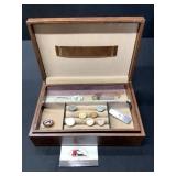 Coin Cufflinks & Jewelry Box