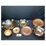 Orange Irredescent Glassware