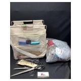 Scarves, Craft Bag, Sissors & Misc