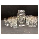 Glassware Pitcher & Glasses Set