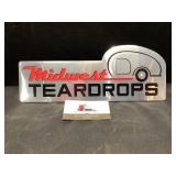 Midwest Teardrops Metal Sign/ Bumper Sticker