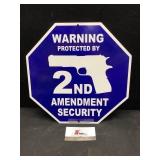 2nd Amendment Metal Sign
