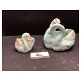Ceramic Swans Marked Japan