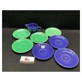 Fiesta Plates and Creamer