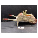 Wood Wheelbarrow Decor