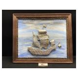 Framed Sailboat Art