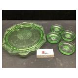 Green Depression Glassware