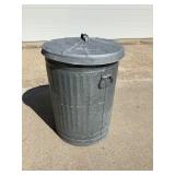Galvanized Trash Can