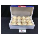 Box of baseballs