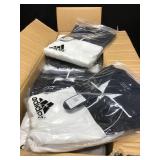 Box of Adidas jackets