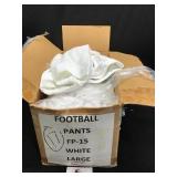 Box of white football pants