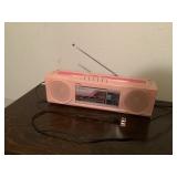 Vintage pink radio/cassette player