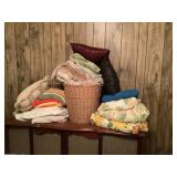 Pillows, blankets misc linens