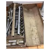Metal Toolbox with Socket Set