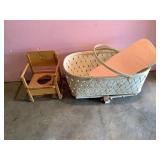 Bassinet and potty chair