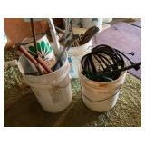 3 buckets full of misc