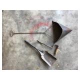 Scoop, metal advertiser dust Pan & Hay hook