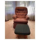 Mauve Rocker with Footstool