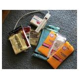 Power strip, matchbooks, vacuum bags
