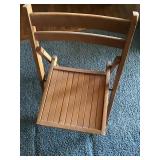Wood folding chair