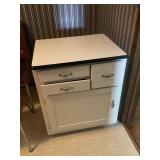 Cabinet with enamel top