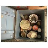 Metal box of miscellaneous hardware