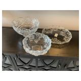 Crystal serving dishes