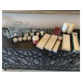 Candles and miscellaneous jars