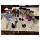 Cups and water bottles