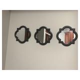 3 decorative 10x10 mirrors
