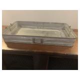 Modern galvanized pan decor