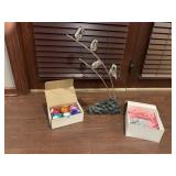 Bath bombs, bird decor, and decorative sand