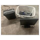 Paper shredder, computer monitor, and misc.