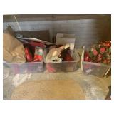 3 totes of Valentines decor