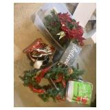 Santa suit and miscellaneous Christmas decor