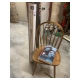 LED light, CPR dummy, and chair