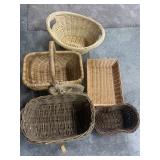 5 wicker baskets