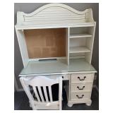 Desk with top and chair