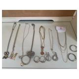 Necklaces, earrings and bracelets
